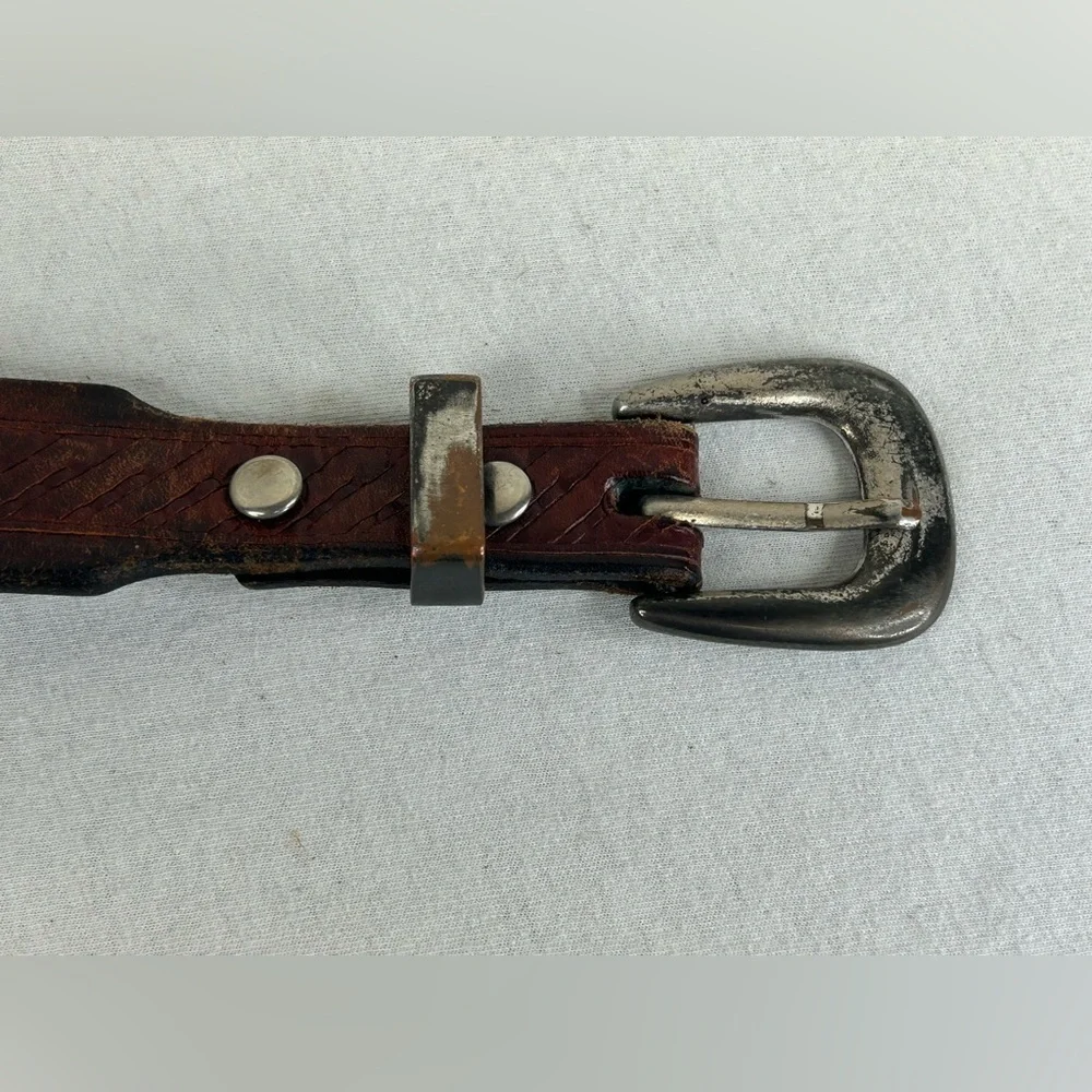 Vintage Brown Leather Golf Men's Belt Size 36 Golfing Sports Western Country